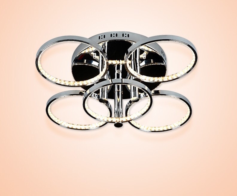 FIVE RINGS CRYSTAL CEILING LAMP